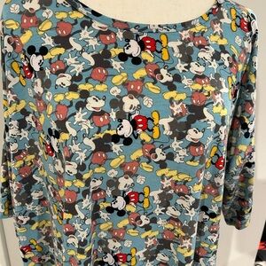Lularoe Disney Mickey Mouse Tunic Shirt Sz Large